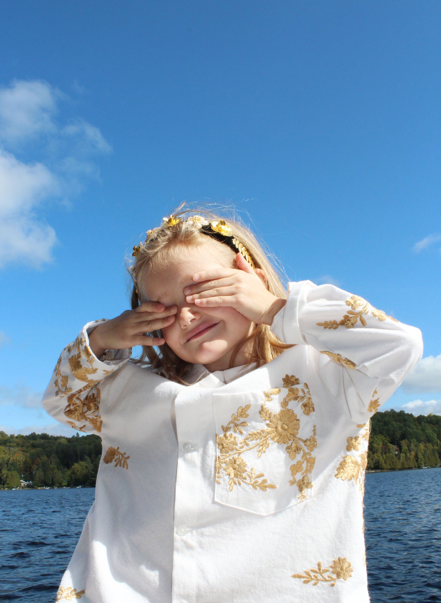 FLORAL EMBROIDERY SHIRT 6-8Y