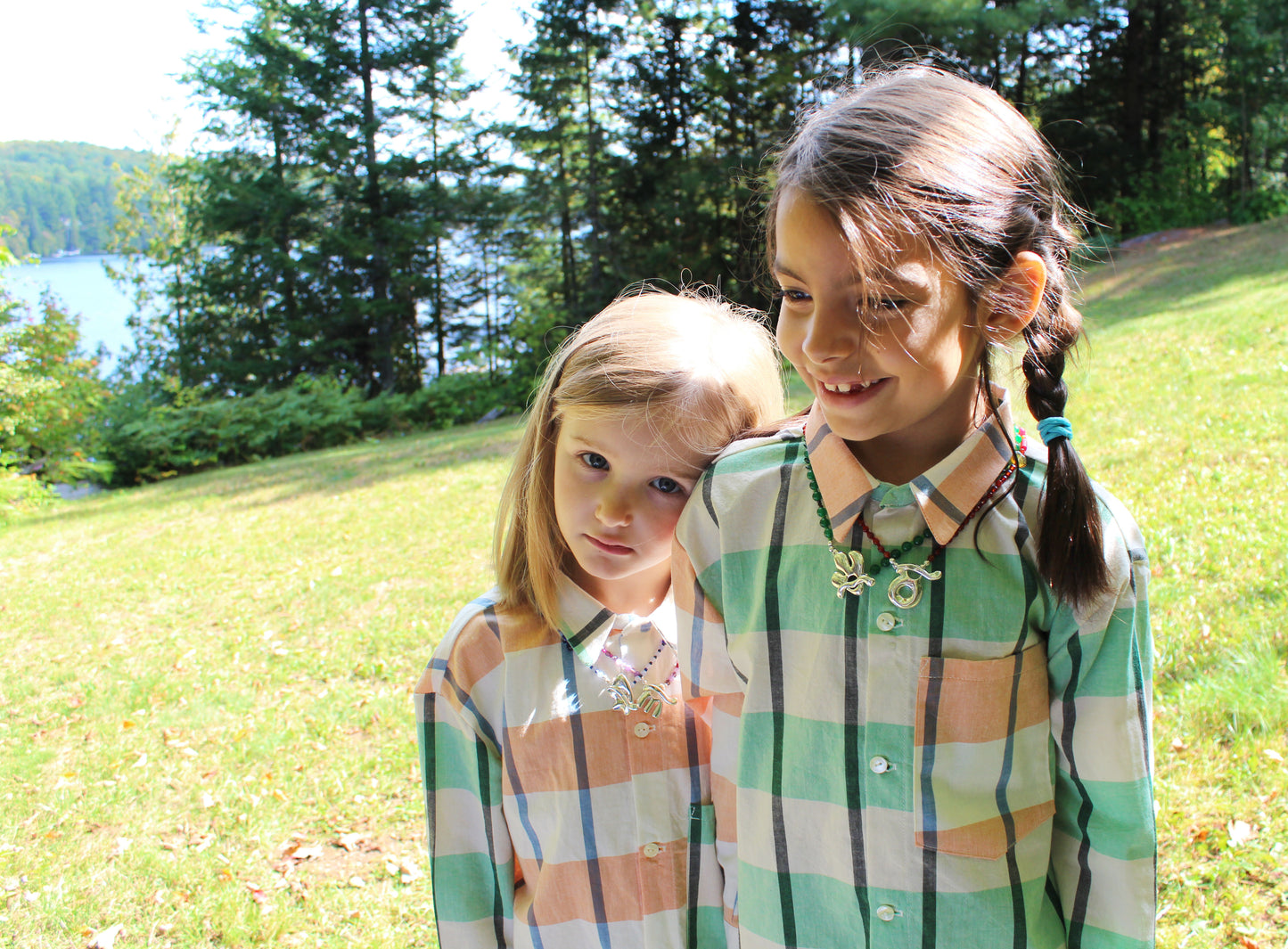 CHECK SHIRT GREEN 6-8Y