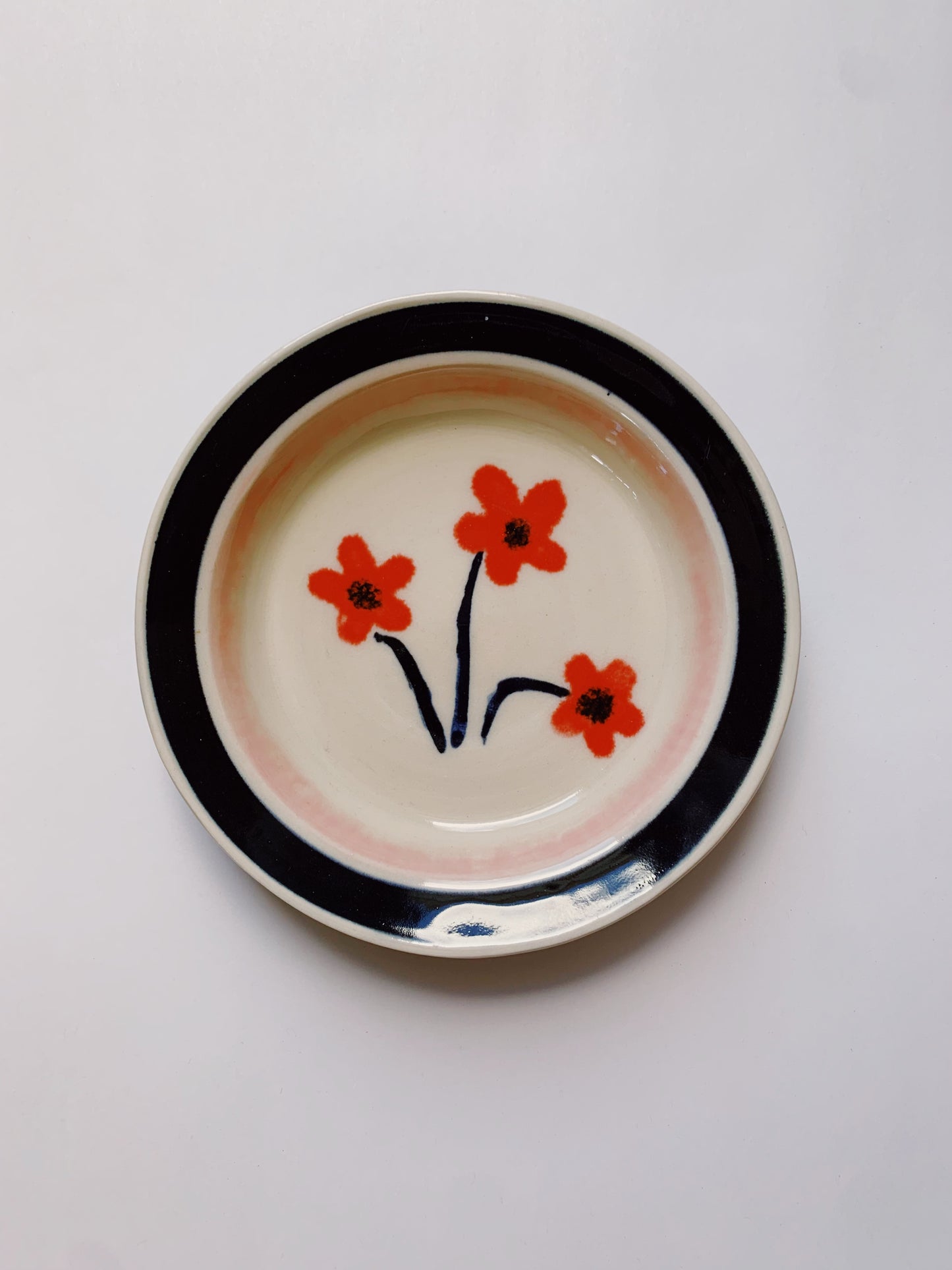 RED FLOWERS PLATE