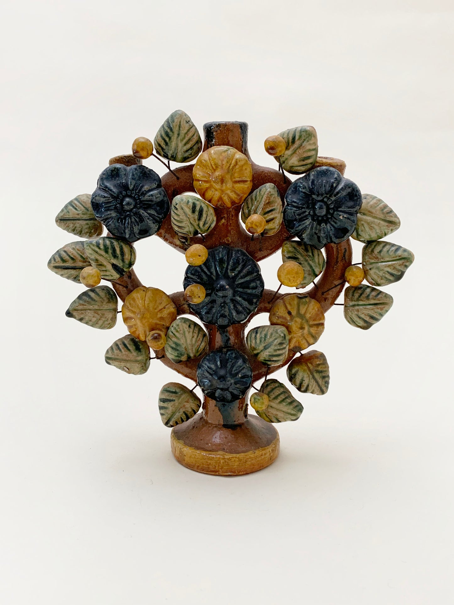 MEXICAN TREE OF LIFE CANDLE HOLDER