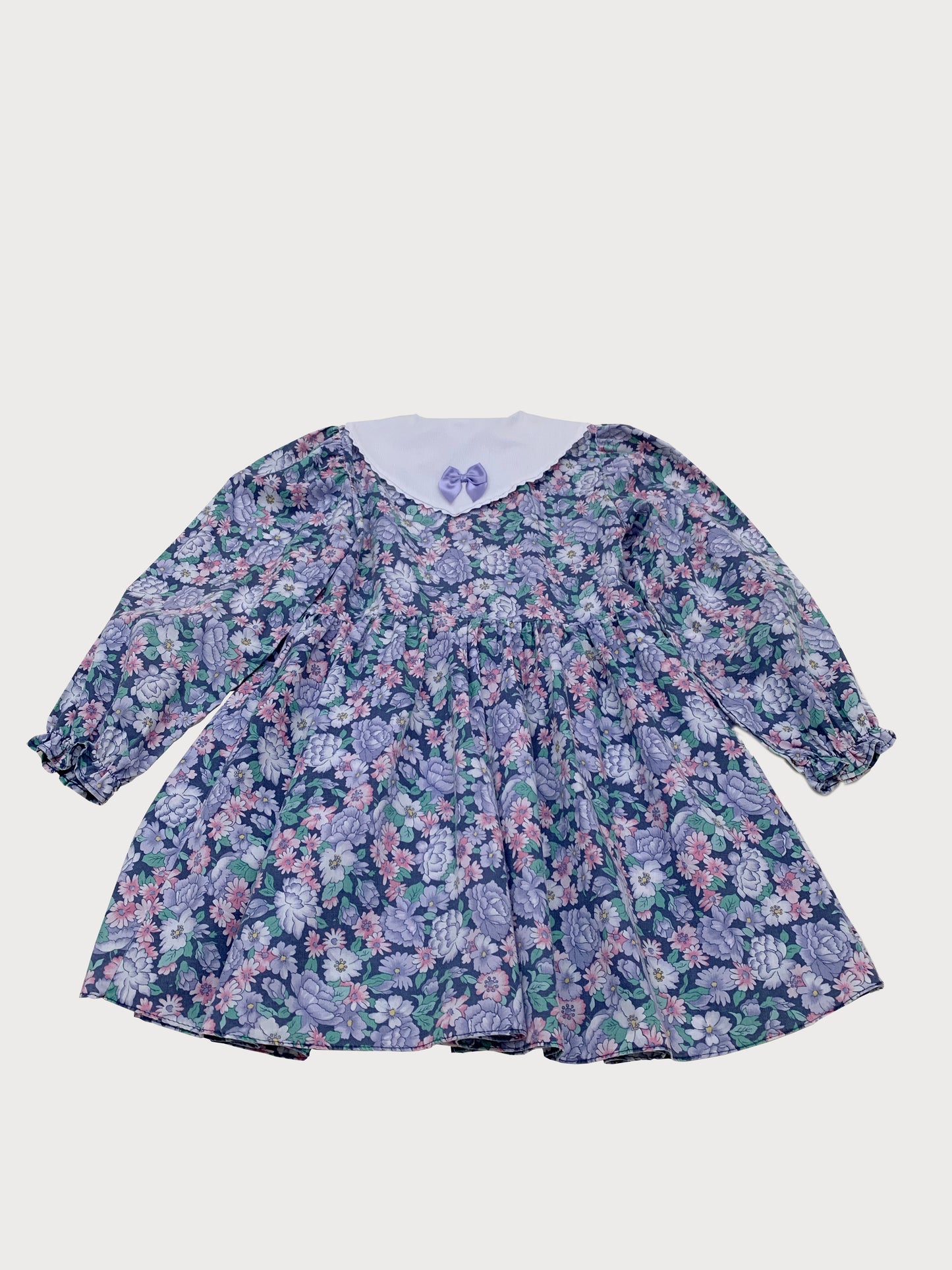 VINTAGE FLORAL COTTON SHIRT DRESS 6Y