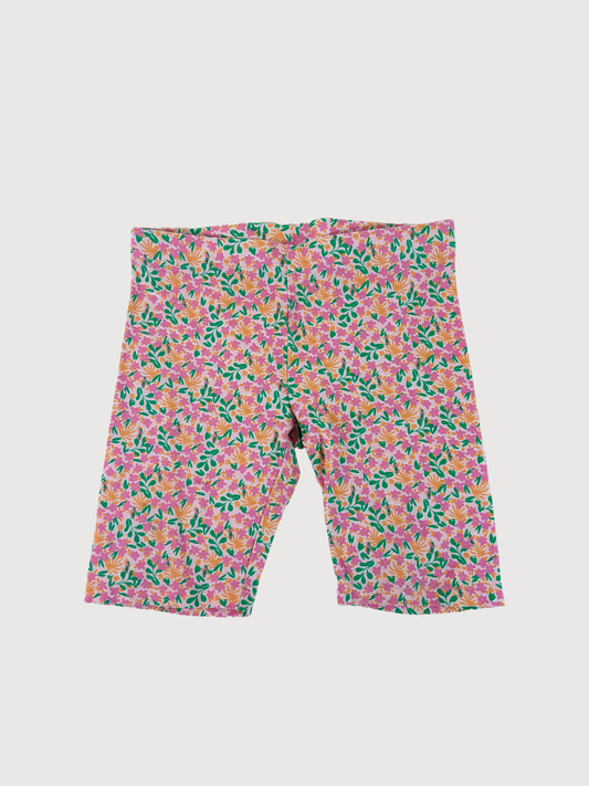 FLORAL BIKER SHORTS 7-8Y
