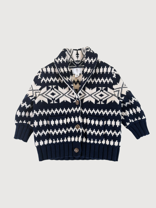 BURBERRY COLLAR CARDIGAN 18M