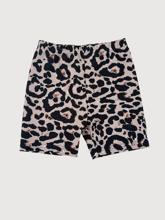 LEOPARD BIKER SHORTS 5Y