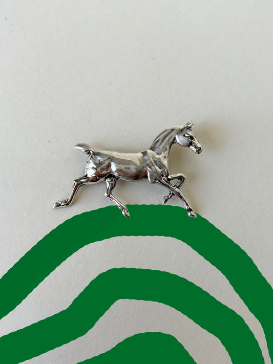 TROTTING HORSE BROOCH