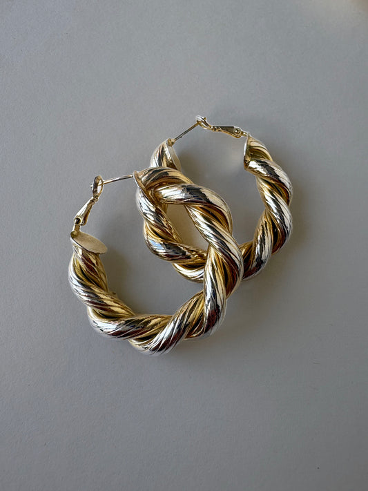 TWO TONE HOOPS