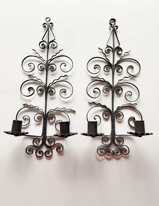 VINTAGE WALL CANDLE HOLDERS