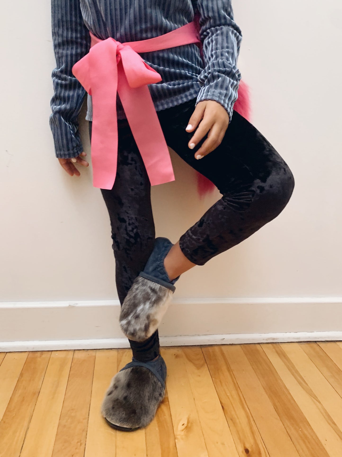 CRUSHED VELVET LEGGINGS 4Y