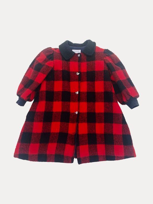 BUFFALO CHECK WOOL COAT 6Y