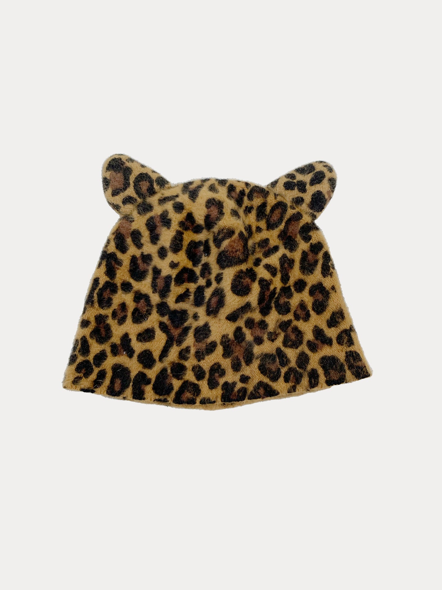 SOFT LEOPARD PRINT BEANIE w/h EARS