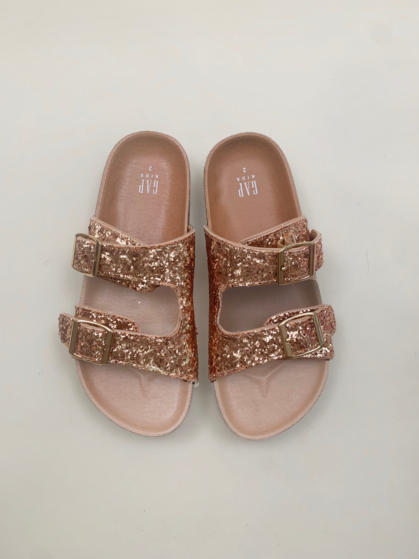 ROSE GOLD CORK SANDALS 2JR