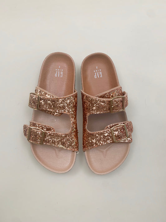 ROSE GOLD CORK SANDALS 2JR