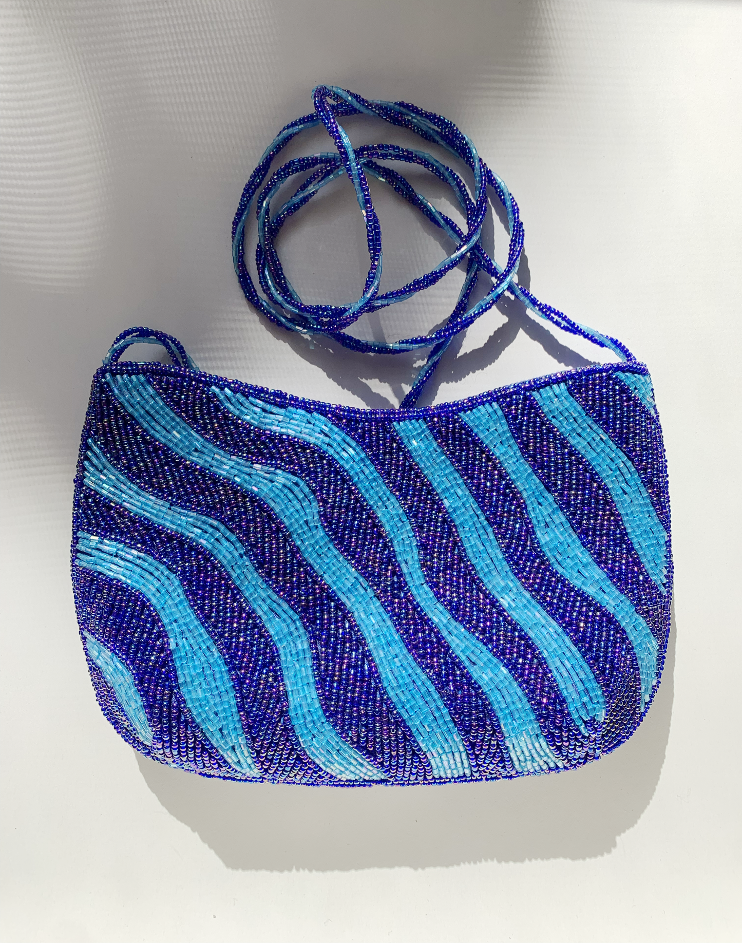 ZEBRA BEADED COCKTAIL PURSE