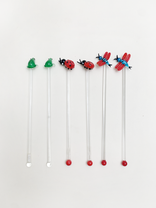 GLASS STIR STICKS SET