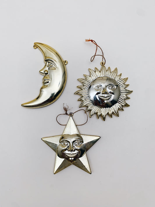 MOON STAR & SUN ORNAMENTS