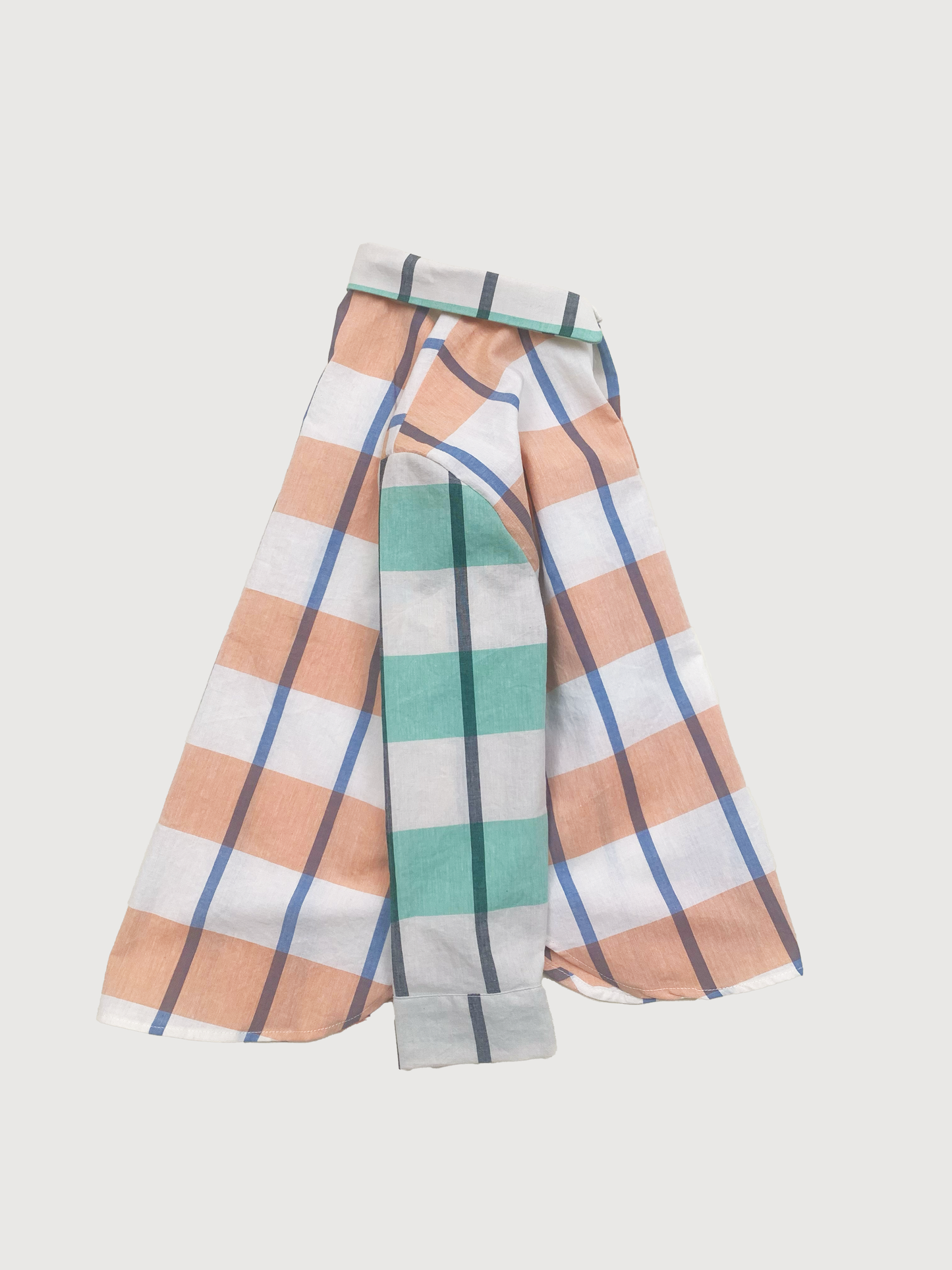 CHECK SHIRT ORANGE 6-8Y