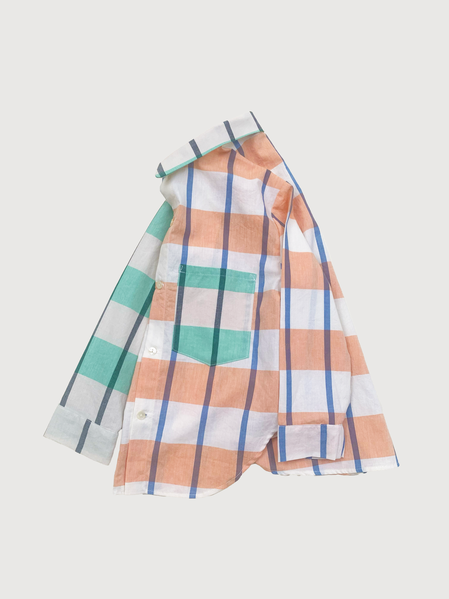 CHECK SHIRT ORANGE 6-8Y