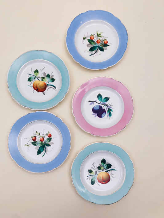 SET OF 5 FRUIT PLATES