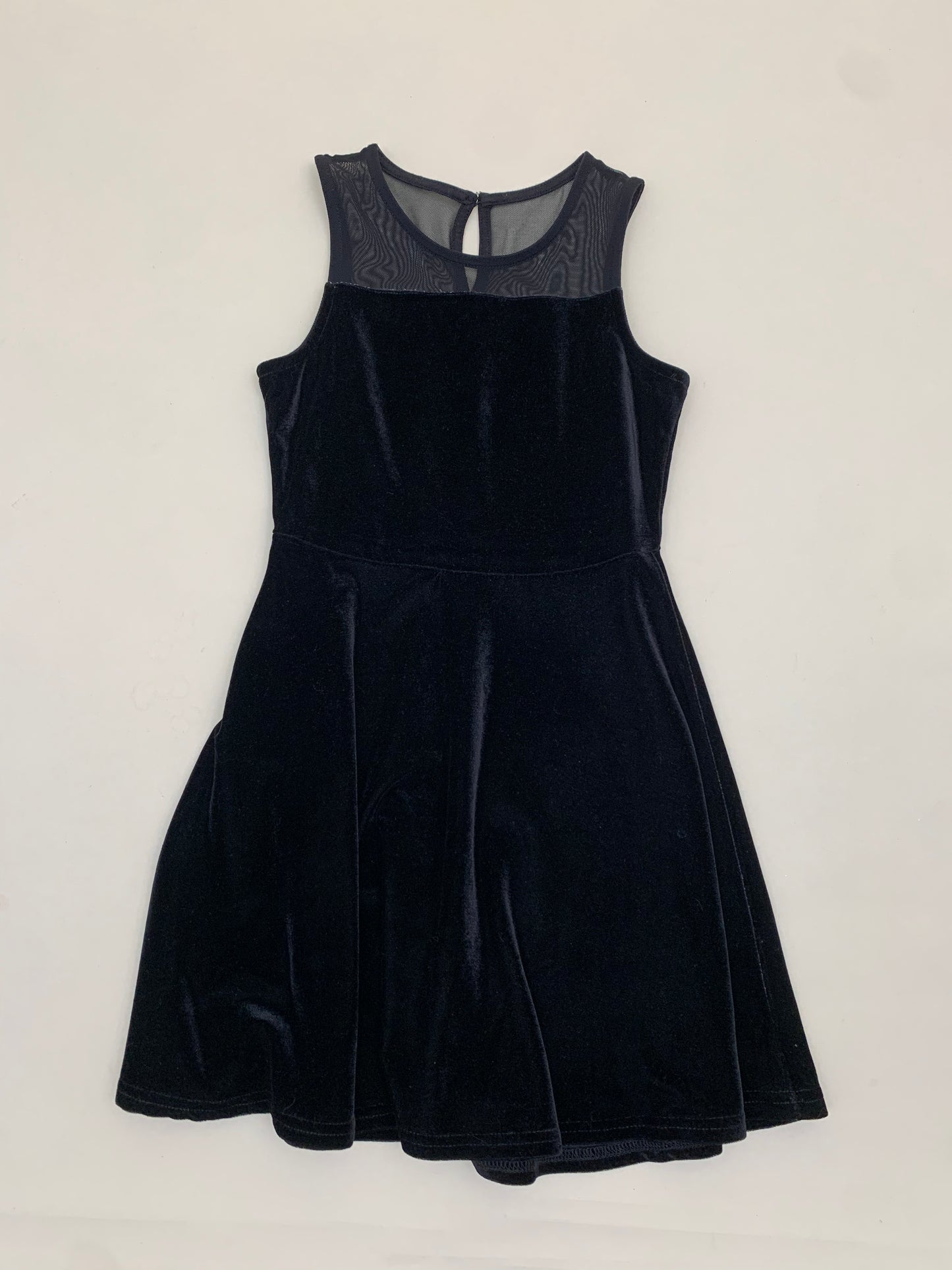 SHEER VELOUR BLACK DRESS 6Y