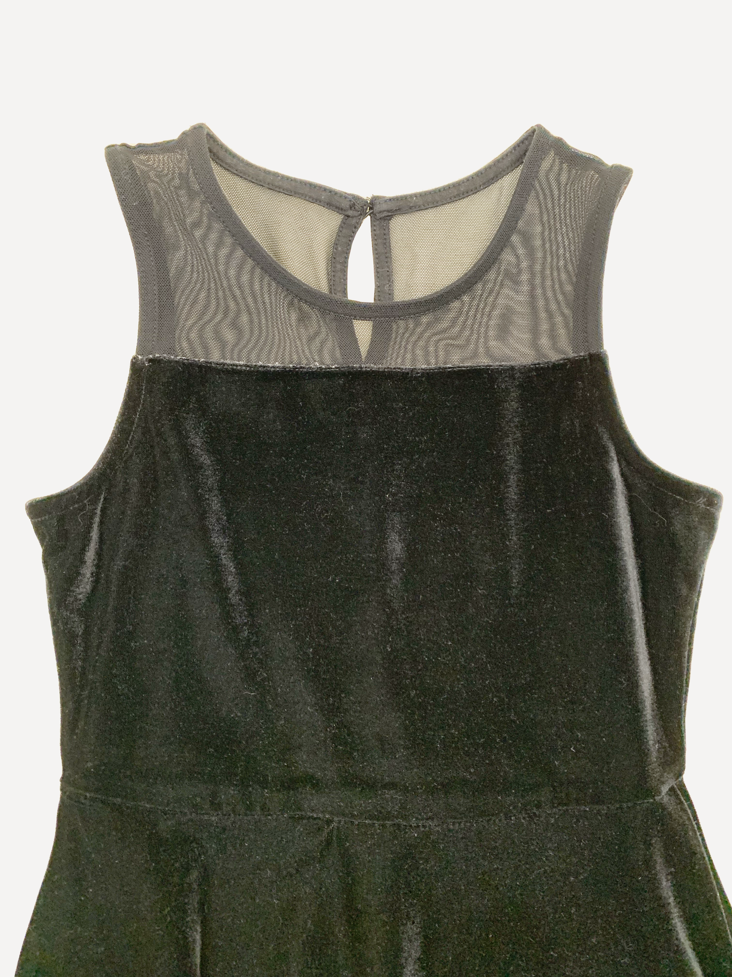 SHEER VELOUR BLACK DRESS 6Y