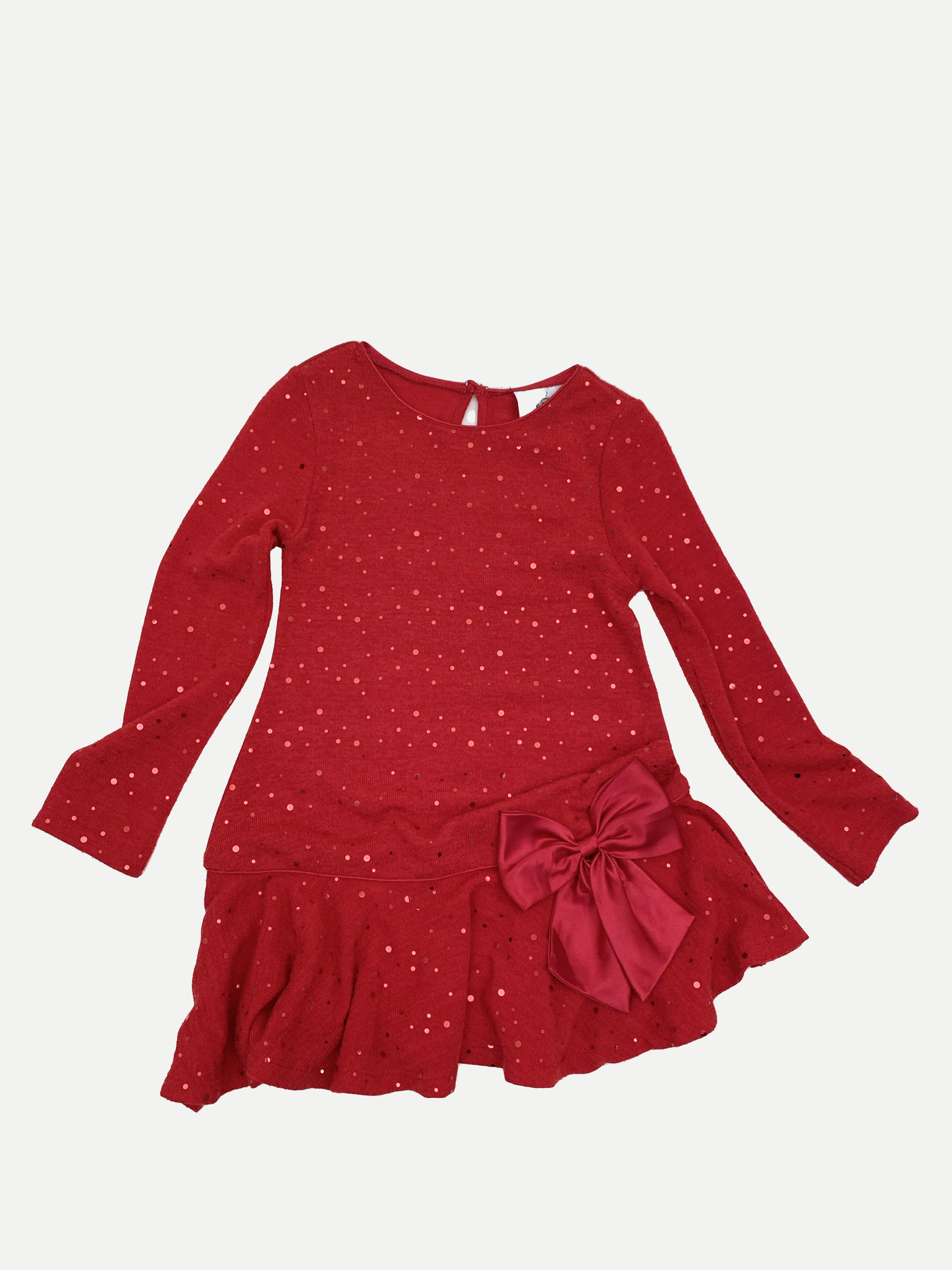 RED BOW SEQUENCE DRESS 6Y