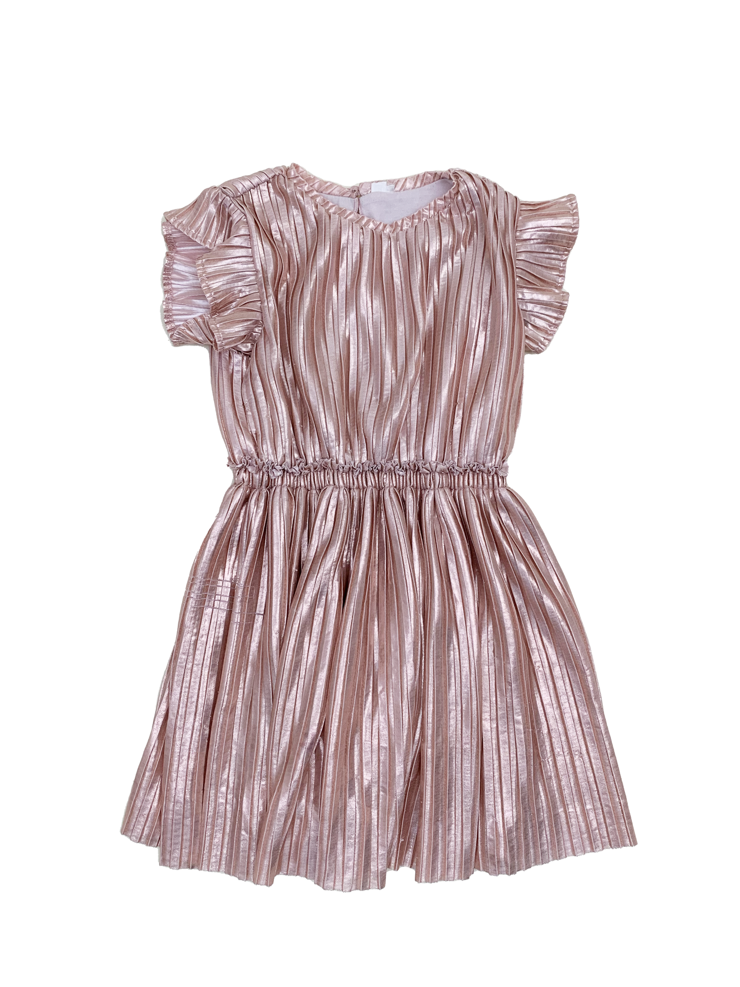 PINK SHIMMER RUFFLE DRESS 4Y