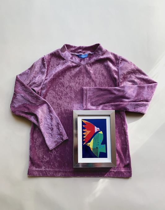 BIRD MOCK NECK TOP 6-8Y
