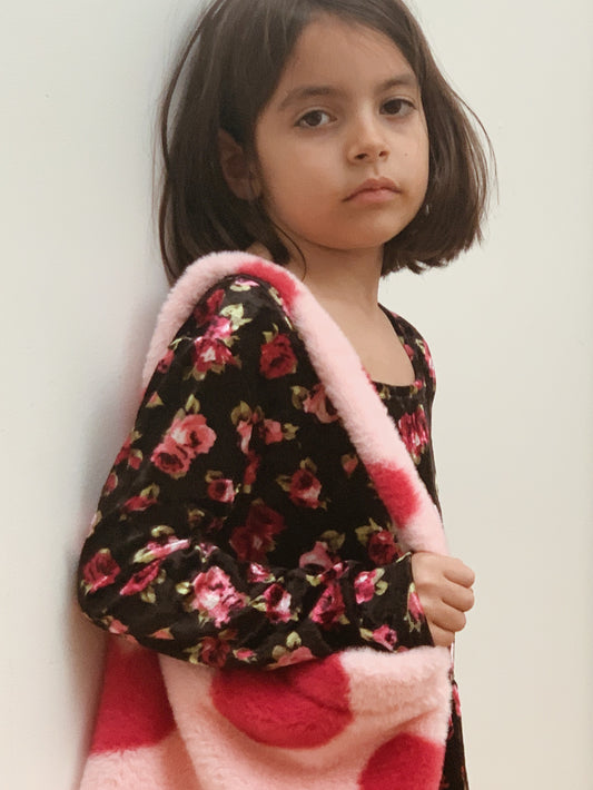 FLORAL VELVET DRESS 7Y