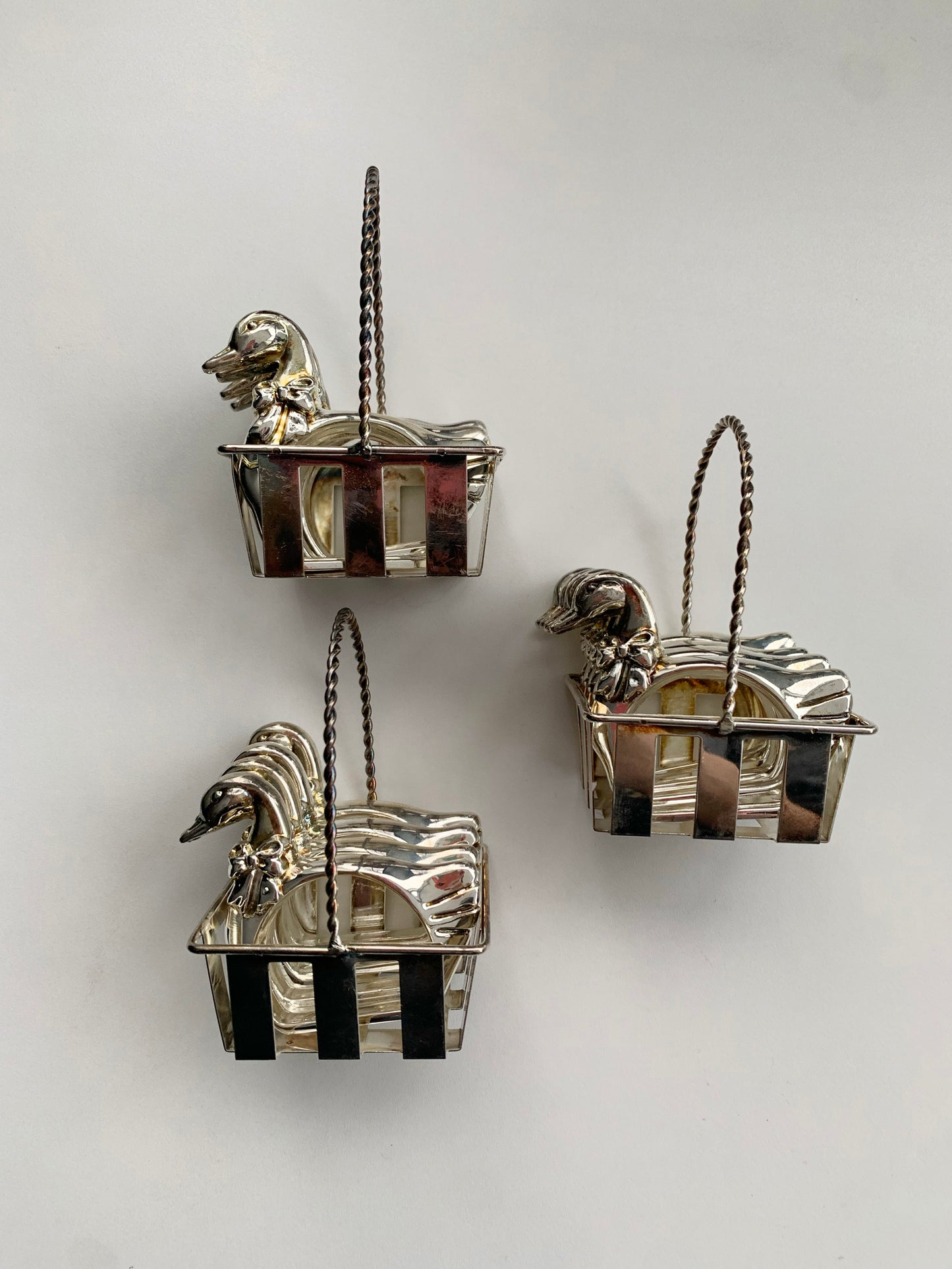 SILVER PLATED DUCK NAPKIN HOLDER