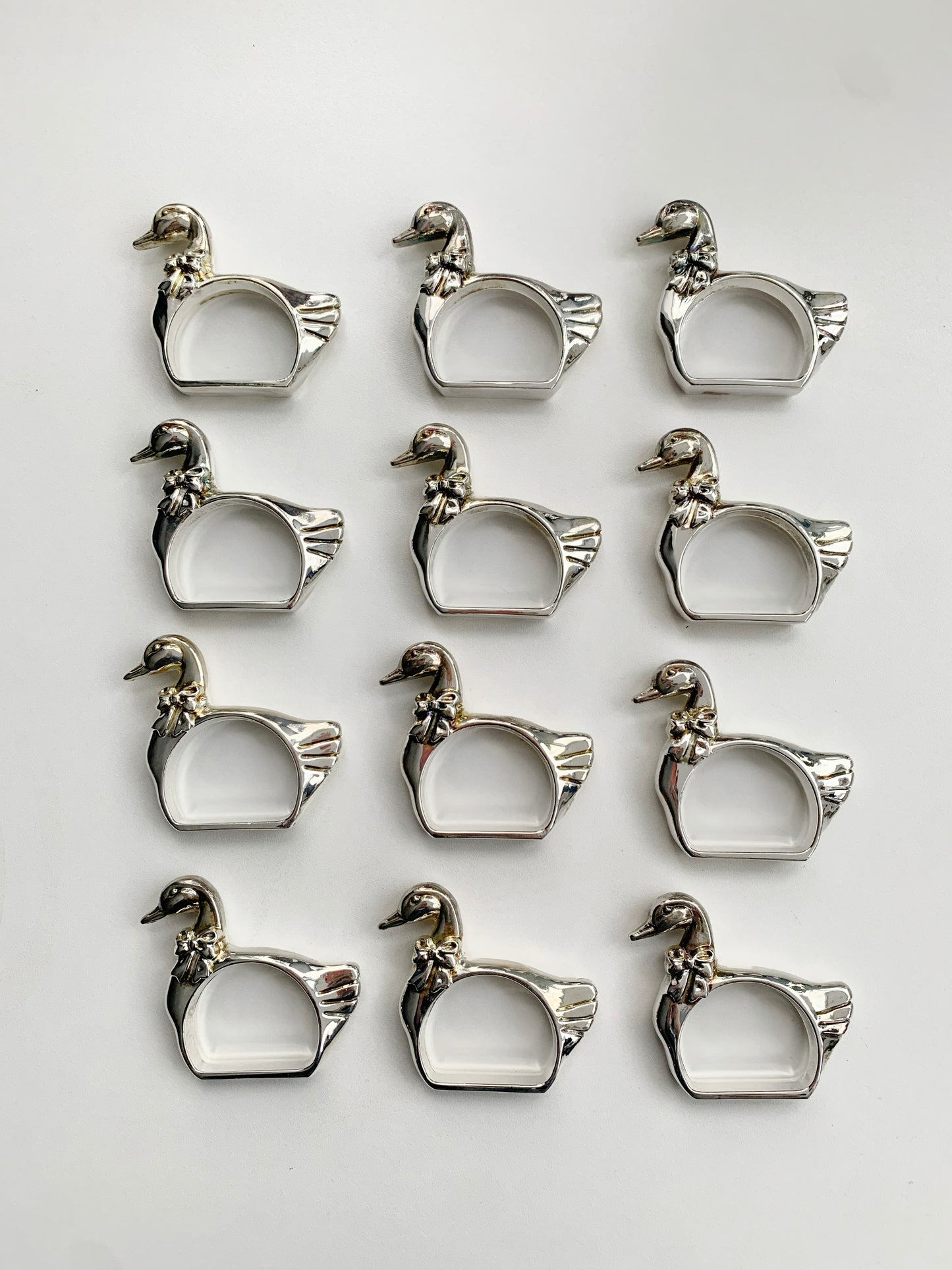 SILVER PLATED DUCK NAPKIN HOLDER