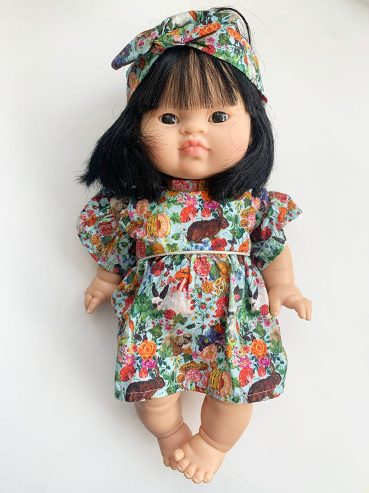 MINILAND 15" DOLL BLACK HAIR GIRL