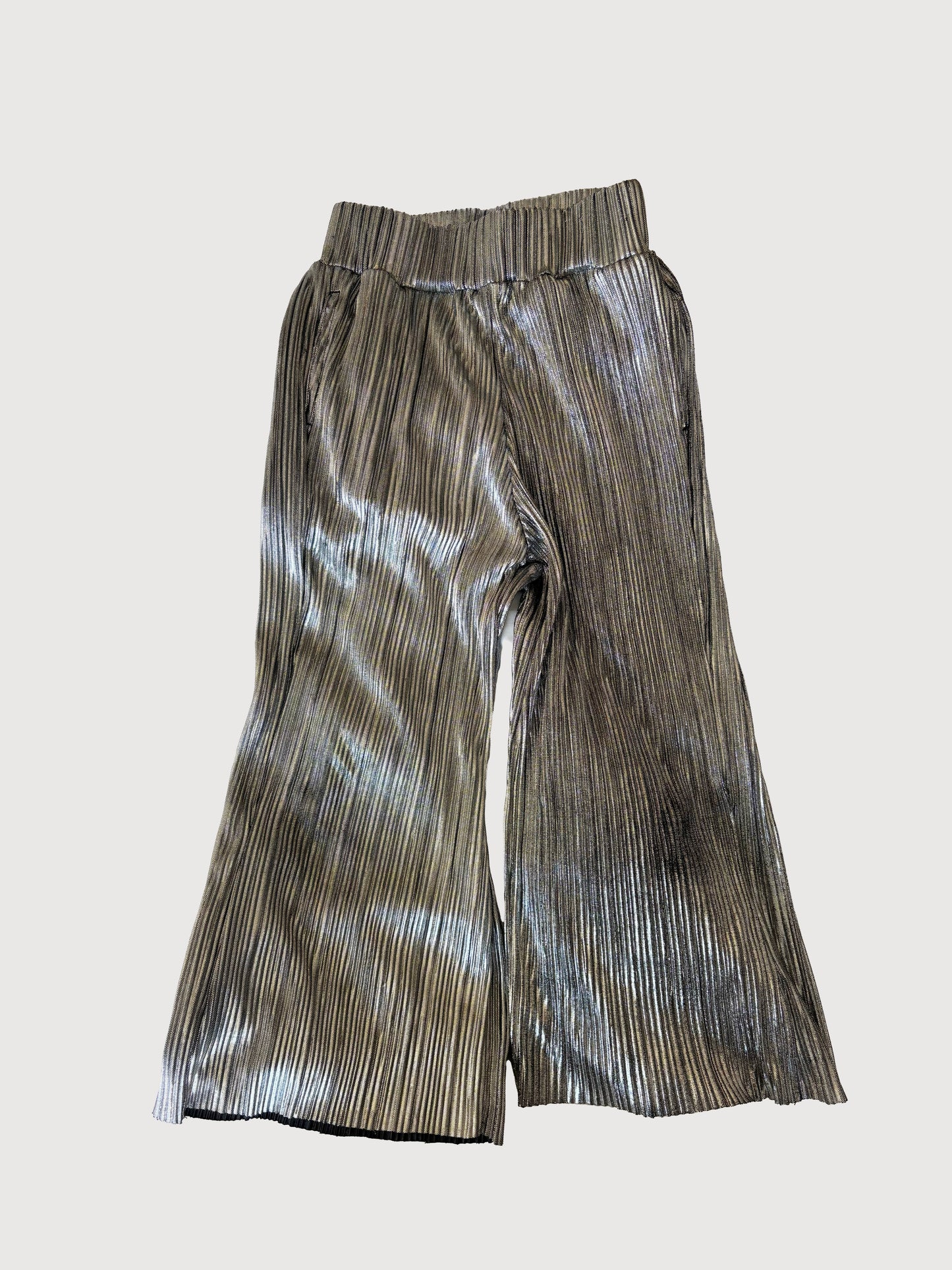 SILVER PLEATS PANTS 7Y