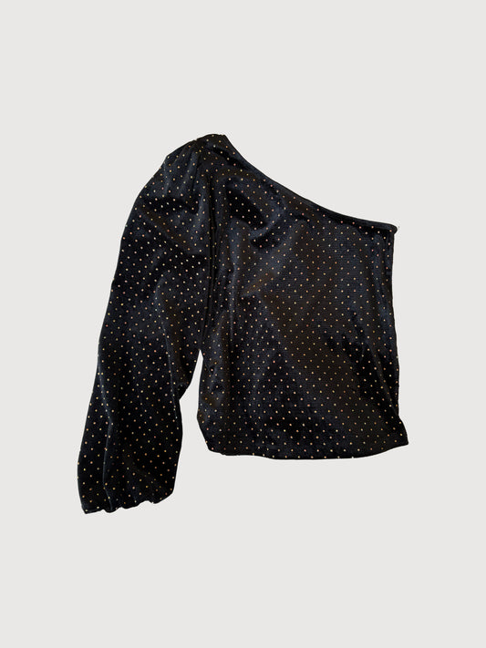 ONE SLEEVE TOP w/h GOLD STUDS 11Y