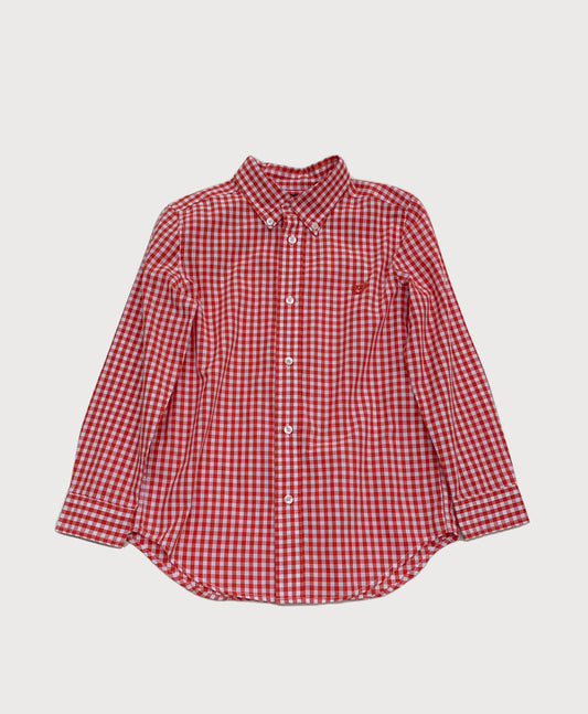 CHAPS RED CHECK SHIRT 7Y