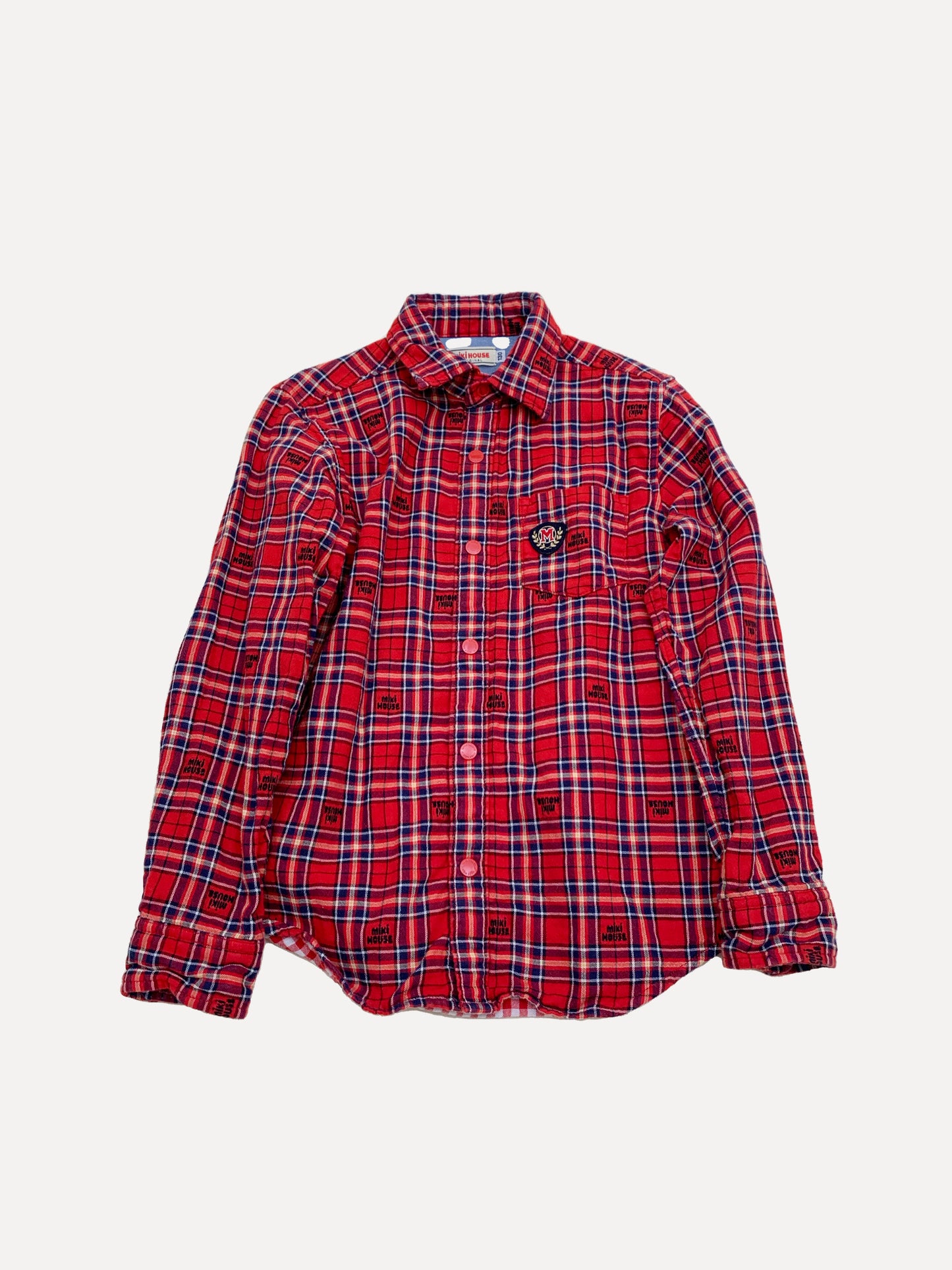 MIKI HOUSE FLANNEL SHIRT 7Y