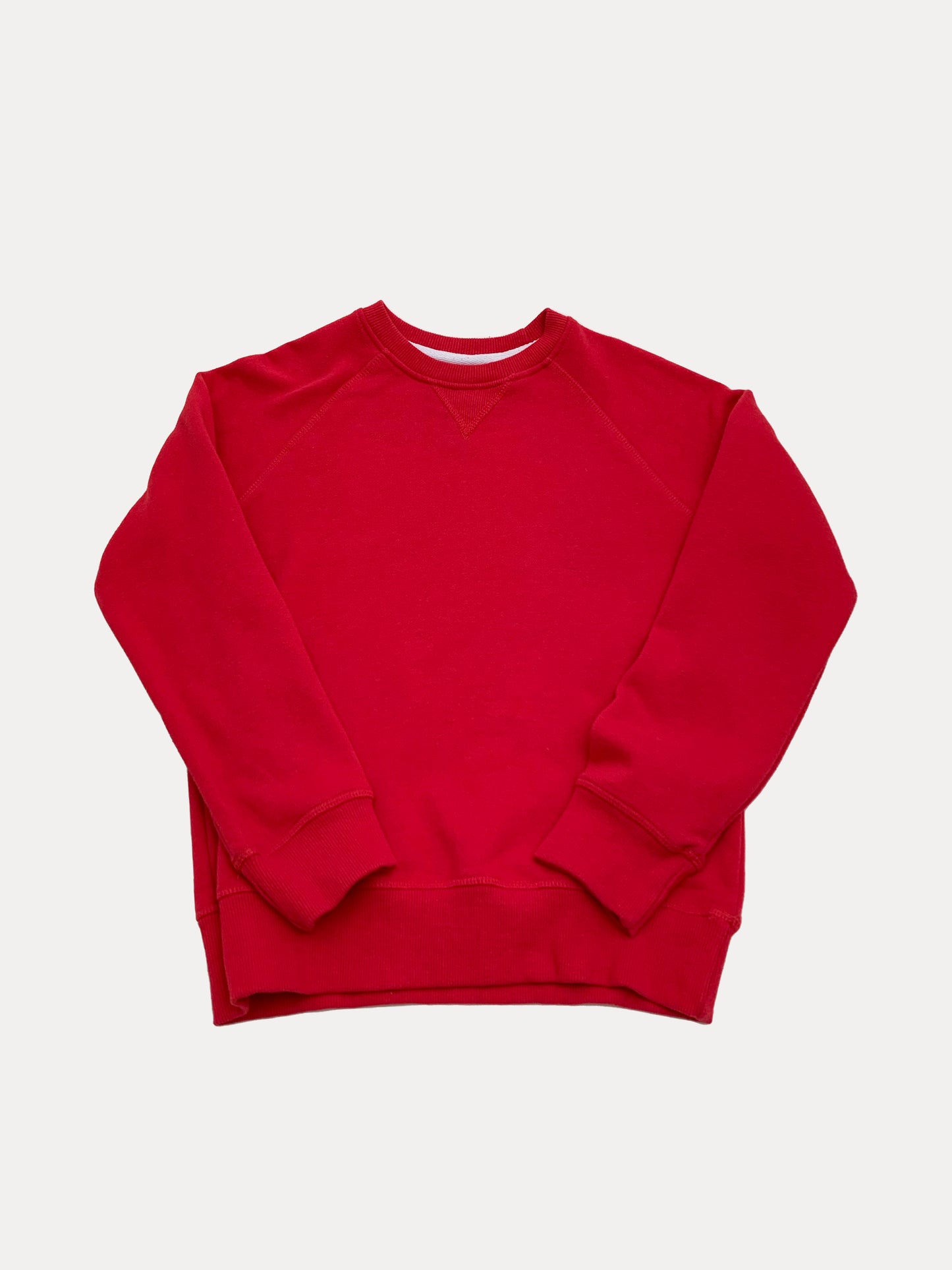 RED ROUND NECK RIB SWEATER 9-10Y