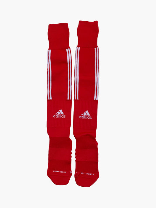 RED ADIDAS HIGH KNEE SOCCER SOCKS 1JR