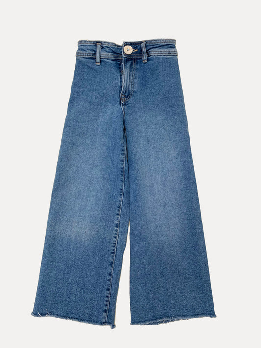 HIGH WAIST WIDE LEG DENIMS 7Y