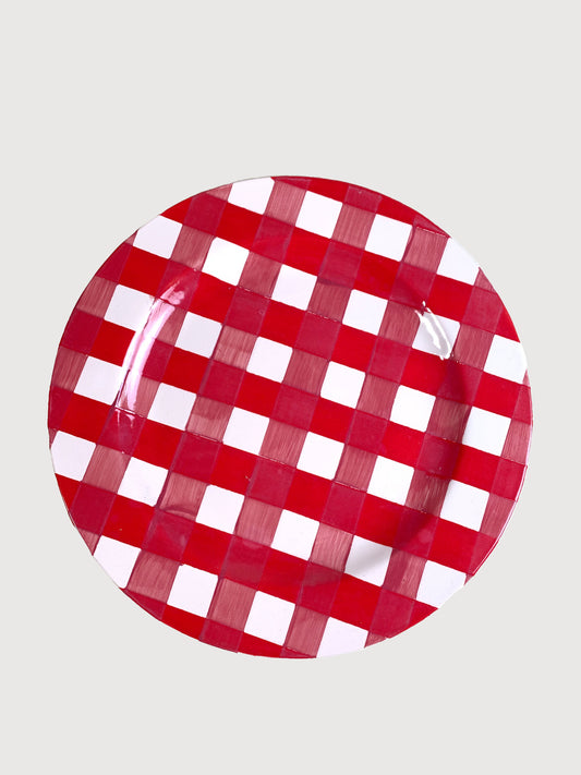 LARGE DINNER PLATE RED